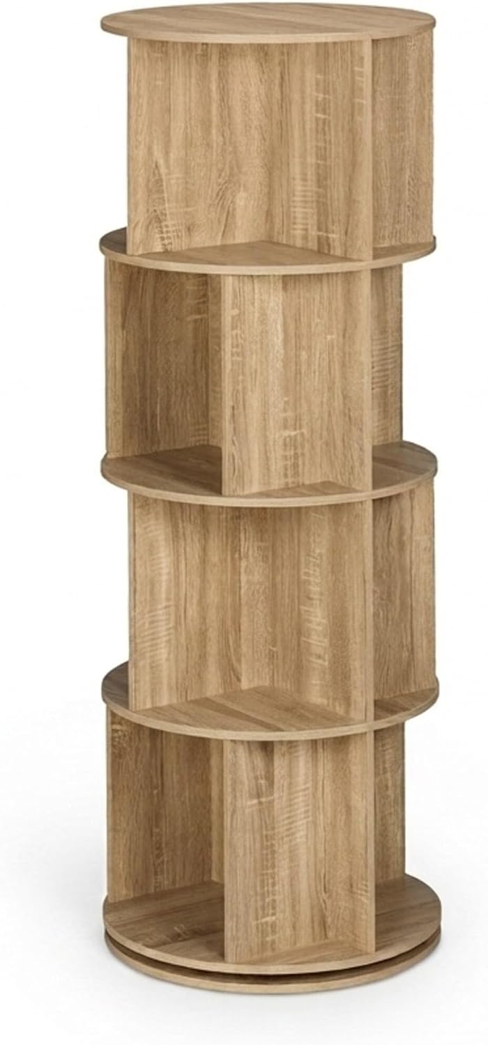 Rotating Bookcase 15 Compartments Hxd: Wood