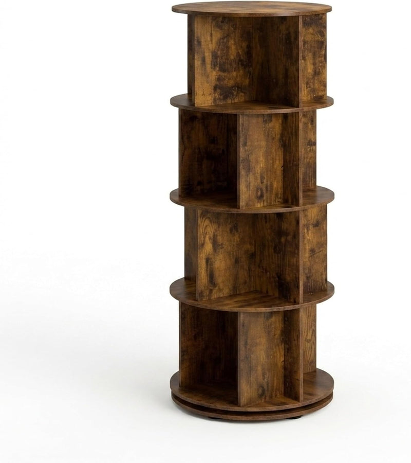 Rotating Bookcase 15 Compartments Hxd: Wood
