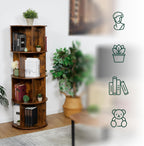 Rotating Bookcase 15 Compartments Hxd: Wood
