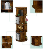 Rotating Bookcase 15 Compartments Hxd: Wood