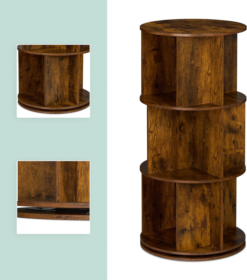 Rotating Bookcase 15 Compartments Hxd: Wood