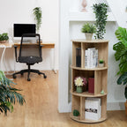 Rotating Bookcase 15 Compartments Hxd: Wood