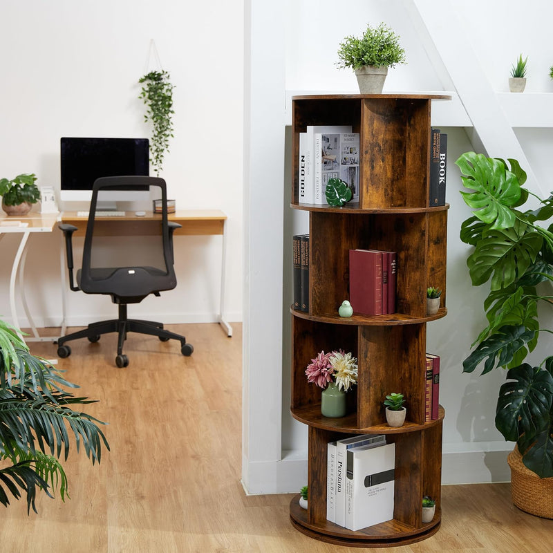Rotating Bookcase 15 Compartments Hxd: Wood