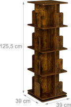 Rotating Bookcase 360-Degree Swivel 3 Tiers