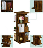Rotating Bookcase 360-Degree Swivel 3 Tiers