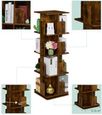 Rotating Bookcase 360-Degree Swivel 3 Tiers