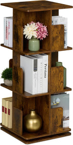Rotating Bookcase 360-Degree Swivel 3 Tiers