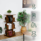 Rotating Bookcase 360-Degree Swivel 3 Tiers