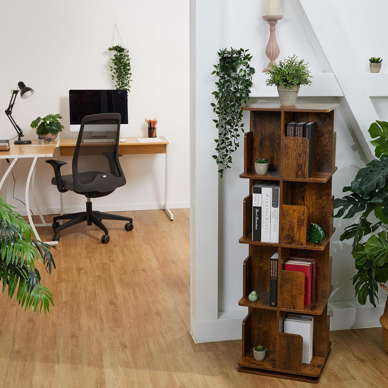 Rotating Bookcase 360-Degree Swivel 3 Tiers