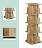 Rotating Bookcase 360-Degree Swivel 4 Levels Shelves