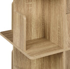 Rotating Bookcase 360-Degree Swivel 4 Levels Shelves