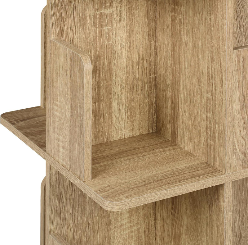 Rotating Bookcase 360-Degree Swivel 4 Levels Shelves