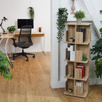 Rotating Bookcase 360-Degree Swivel 4 Levels Shelves