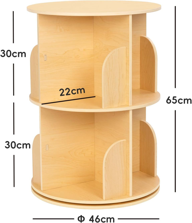 Rotating Bookshelf 3 Tier Corner Spinning for Small