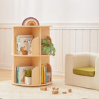 Rotating Bookshelf 3 Tier Corner Spinning for Small