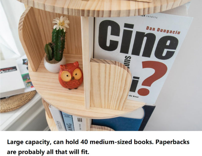 Rotating Bookshelf 360 Display 4 Tier Floor Standing