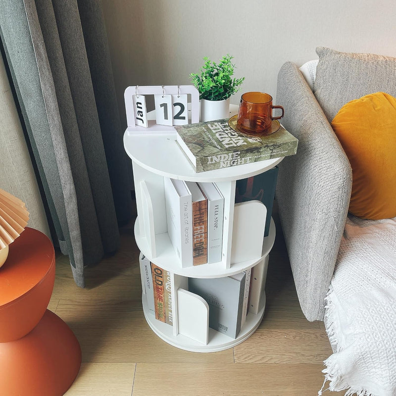 Rotating Bookshelf 360 Display 4 Tier Floor Standing