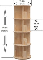 Rotating Bookshelf 360 Display Floor Standing Bookcase Storage
