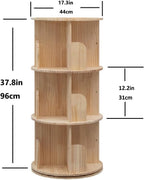 Rotating Bookshelf 360 Display Floor Standing Bookcase Storage