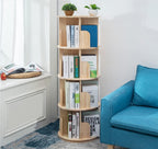 Rotating Bookshelf 360 Display Floor Standing Bookcase Storage