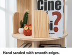 Rotating Bookshelf 360 Display Floor Standing Bookcase Storage
