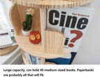 Rotating Bookshelf 360 Display Floor Standing Bookcase Storage