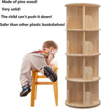 Rotating Bookshelf 360 Display Floor Standing Bookcase Storage