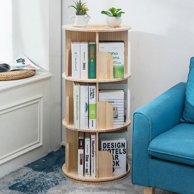 Rotating Bookshelf 360 Display Floor Standing Bookcase Storage