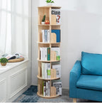 Rotating Bookshelf 360 Display Floor Standing Bookcase Storage