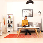 Rotating Bookshelf Round Mobile Bookcase Wood Cd Dvd
