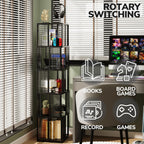 Rotating Bookshelf Tower 5 Tier 360degreesstorage Spinning
