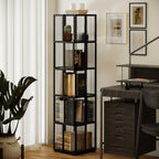 Rotating Bookshelf Tower 5 Tier 360degreesstorage Spinning