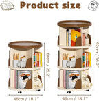 Rotating Bookshelf Tower Bookcase 360 Book Shelf