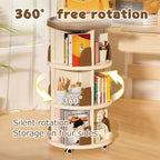 Rotating Bookshelf Tower Bookcase 360 Book Shelf