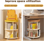 Rotating Bookshelf Tower Bookcase 360 Book Shelf