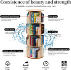 Rotating Hexagonal Children's Bookcase Tall Floor Standing