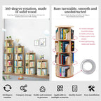 Rotating Hexagonal Children's Bookcase Tall Floor Standing