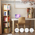 Rotating Hexagonal Children's Bookcase Tall Floor Standing