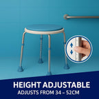Rotating Rounded Bath Shower Stool with Swivel Seat