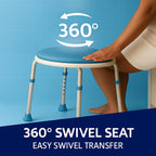 Rotating Rounded Bath Shower Stool with Swivel Seat