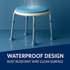 Rotating Rounded Bath Shower Stool with Swivel Seat