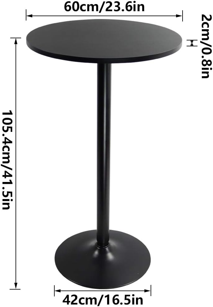 Round Bar Table 60CM Top for Cocktail Pub