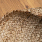 Round Braided Natural Scandi Minimalist Handmade Circular Jute