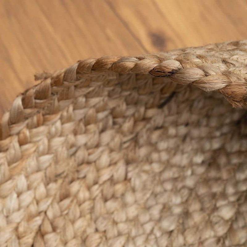 Round Braided Natural Scandi Minimalist Handmade Circular Jute