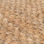 Round Braided Natural Scandi Minimalist Handmade Circular Jute
