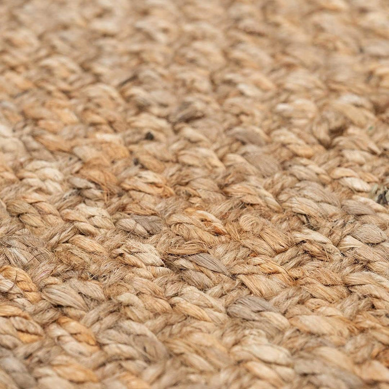 Round Braided Natural Scandi Minimalist Handmade Circular Jute