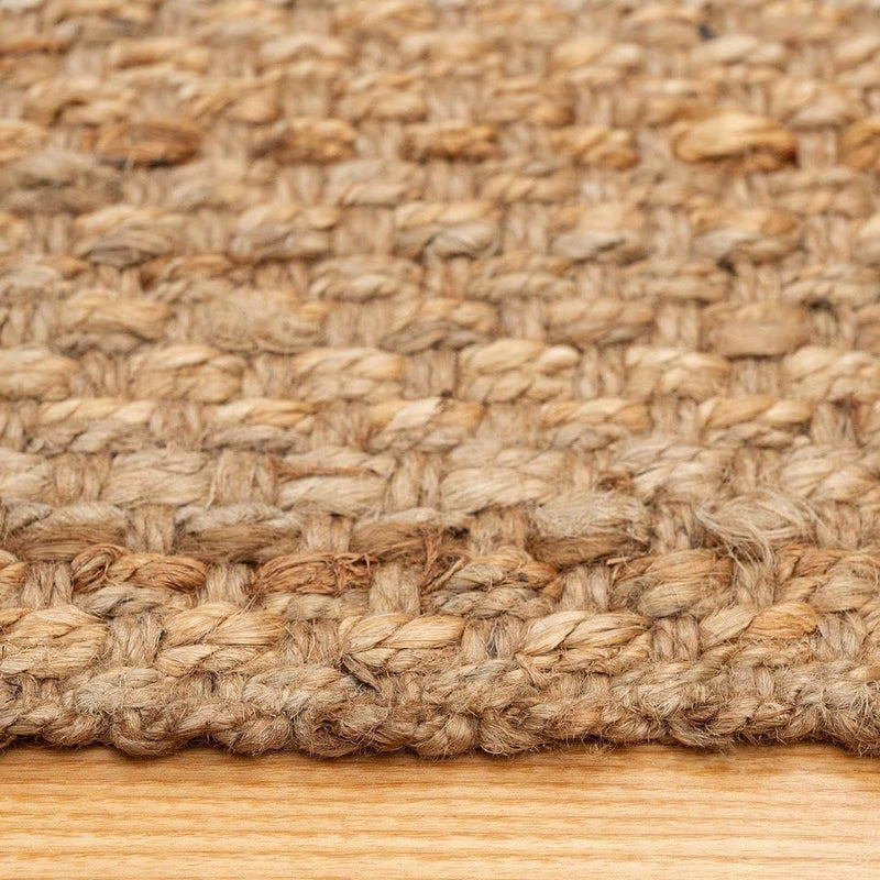 Round Braided Natural Scandi Minimalist Handmade Circular Jute