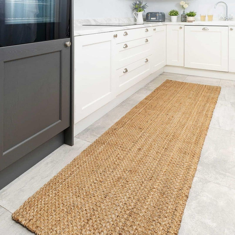 Round Braided Natural Scandi Minimalist Handmade Circular Jute