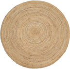 Round Braided Natural Scandi Minimalist Handmade Circular Jute