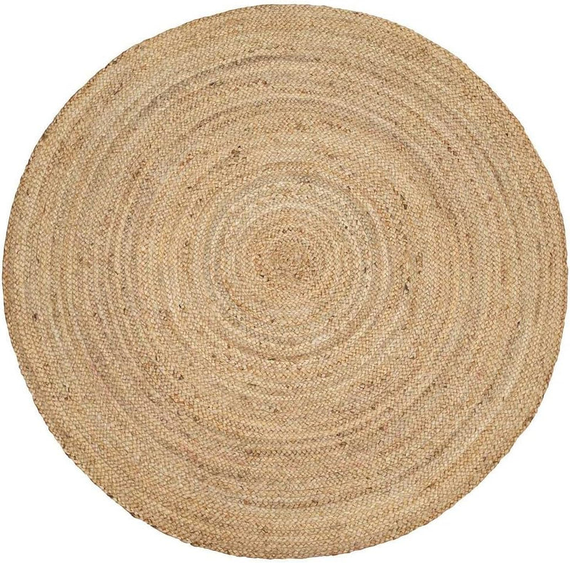 Round Braided Natural Scandi Minimalist Handmade Circular Jute